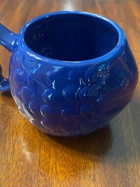 Home Studio Coastal Collection Cobalt Blue Fish Mug Ceramic Nautical!